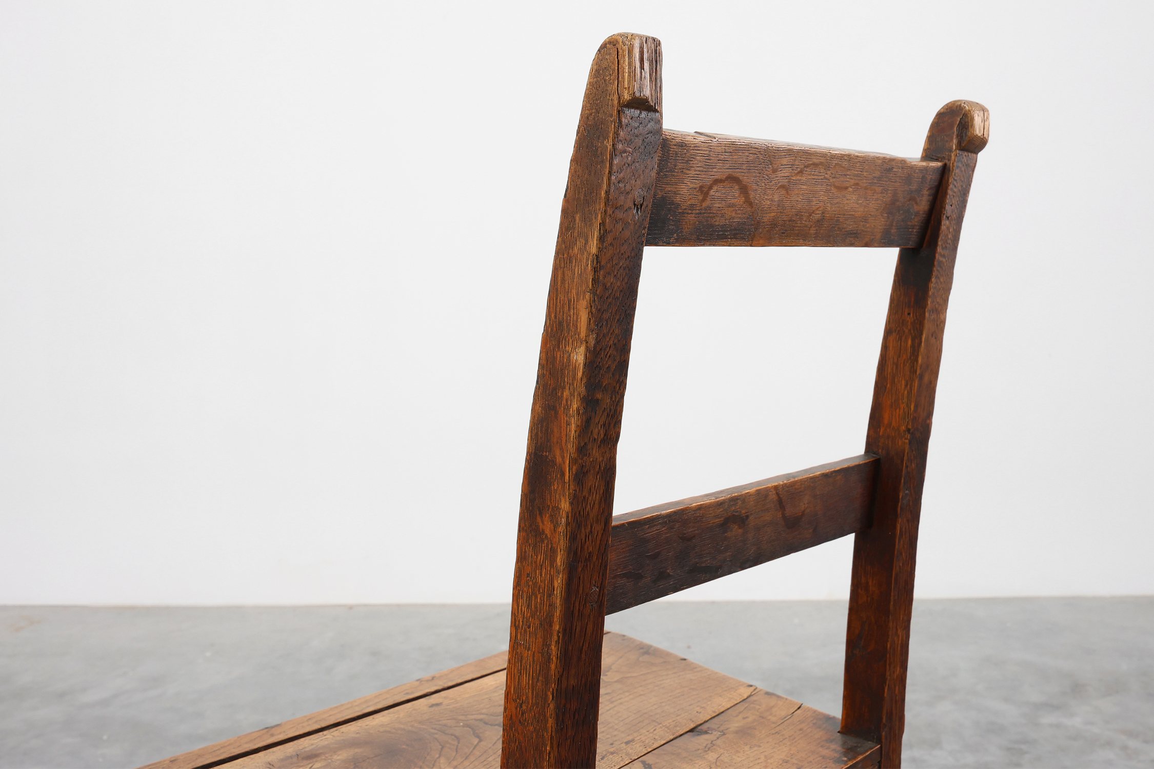 Antique late 19th century oak side chair, Belgiumthumbnail